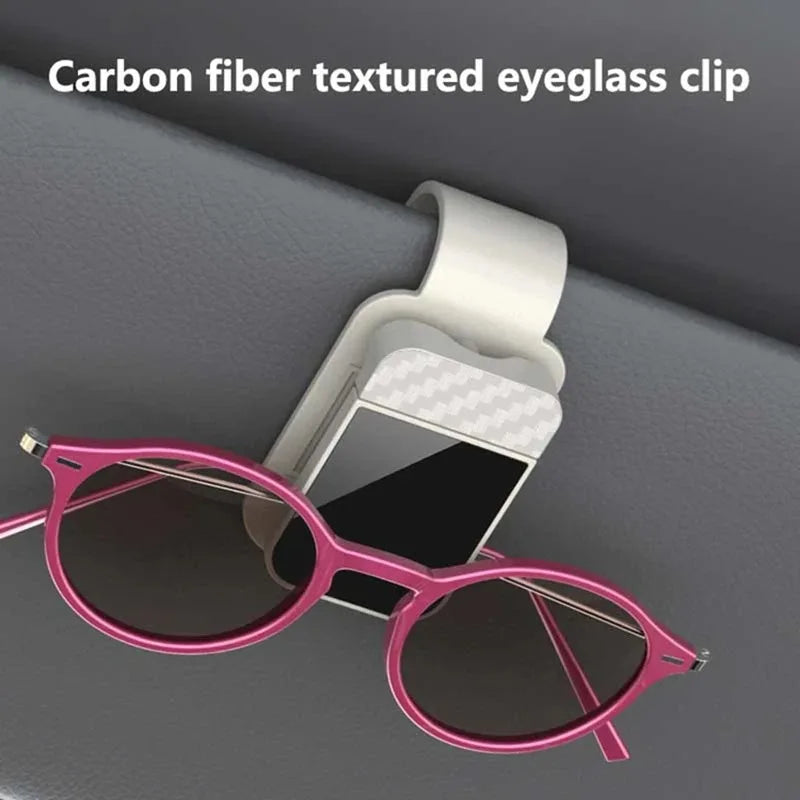 Car Sun Visor Sunglasses Clip & Card Ticket Holder Car Visor Organizer Axl