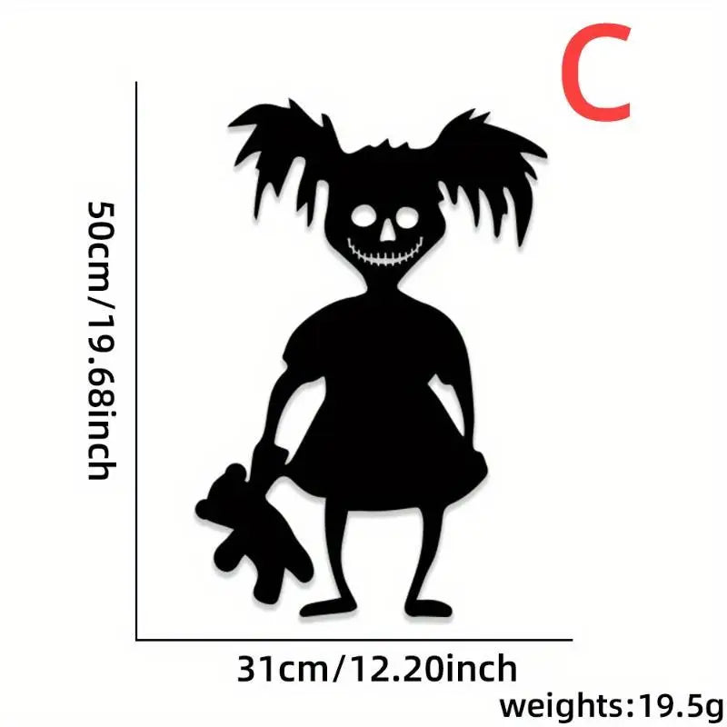 Halloween Wall Sticker – Removable Waterproof Door & Window Decal Halloween Wall Decal Axl C