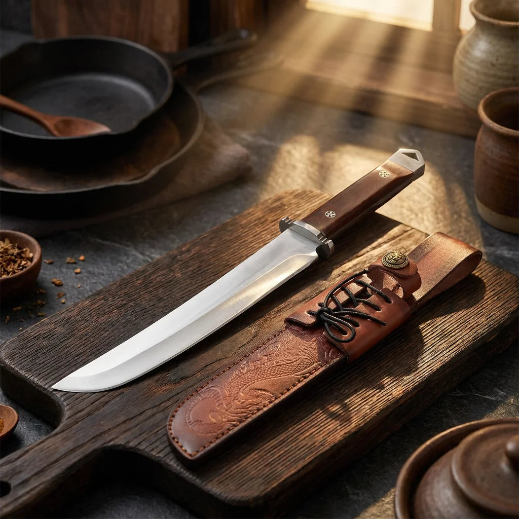 Japanese Chef's Knife – Sharp Stainless Steel & Wood Handle Chef's Kitchen Knife Axl