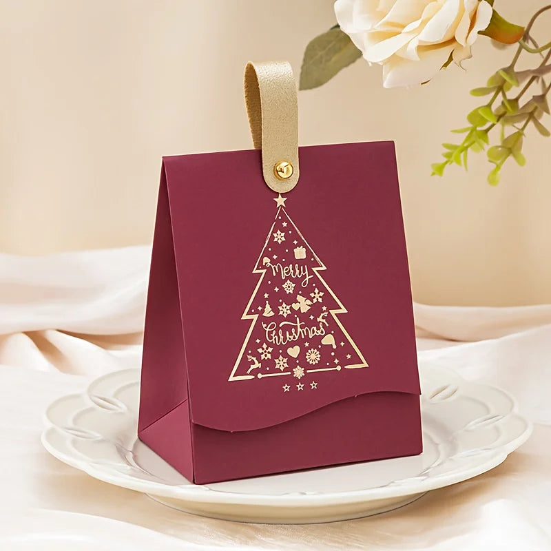 Christmas Gift Boxes with Leather Handles | Cookie & Candy Holiday Gift Box Axl