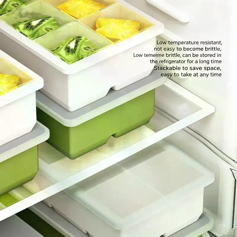 Large Silicone Ice Cube Tray with Leak-Proof Lid | Easy Release Silicone Ice Tray Axl