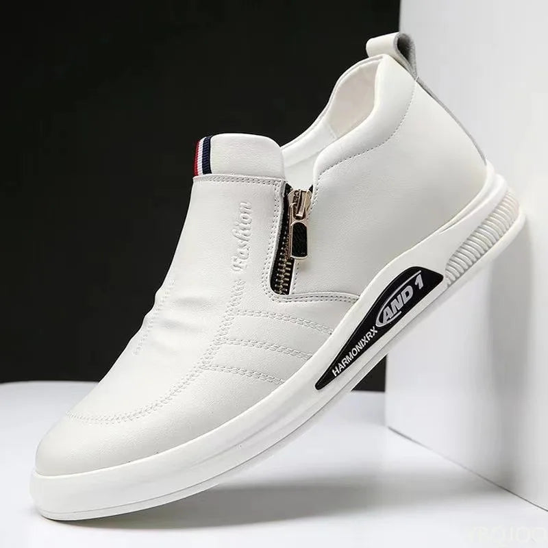 YBQJOO Men's Breathable Casual Zip Slip-On Shoes | Sizes 34–49 Men's Casual Shoes Axl