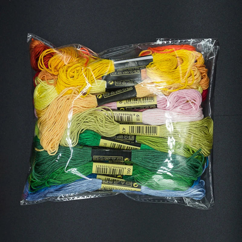Multicolor Cotton Embroidery Thread Floss Skeins Kit 24–100 Pcs Embroidery Thread Kit Axl