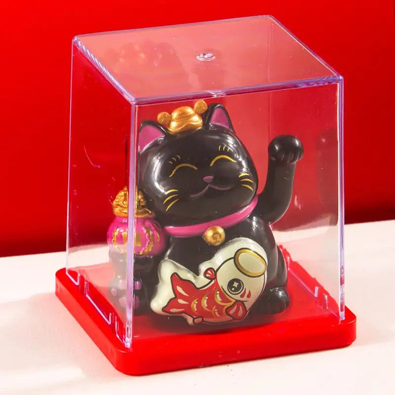 Solar Lucky Beckoning Cat Ornament – Home & Office Décor Solar Cat Ornament Axl A7