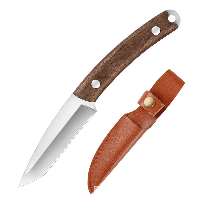 Sharp Fruit & Kitchen Knife – Stainless Steel, Wood Handle Fruit Kitchen Knife Axl 1pcs