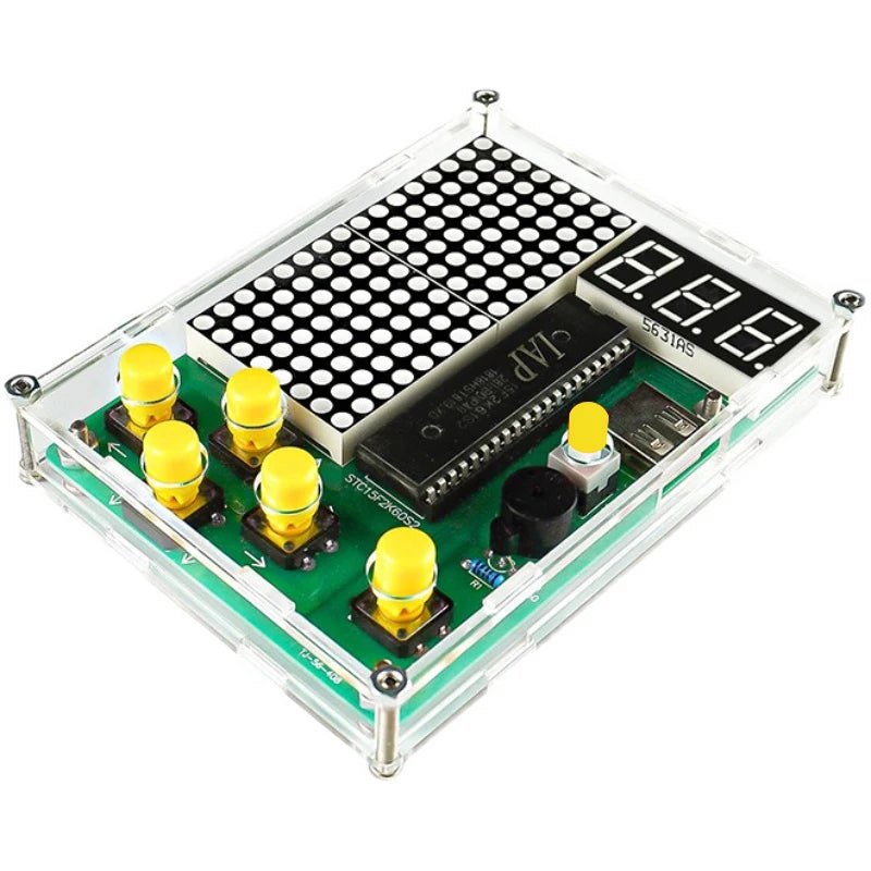 DIY Pixel Game Console Soldering Kit – 51 MCU, 4 Games DIY Electronics Kit Axl