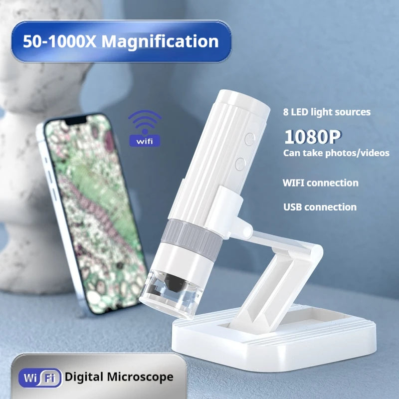 WiFi Digital Microscope 1000X – HD Wireless Skin & Surface Viewer Digital Microscope Axl