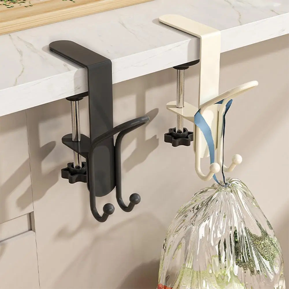 Adjustable Double Hook Mantel & Desk Hanger – Punch-Free Hook Hanger Axl