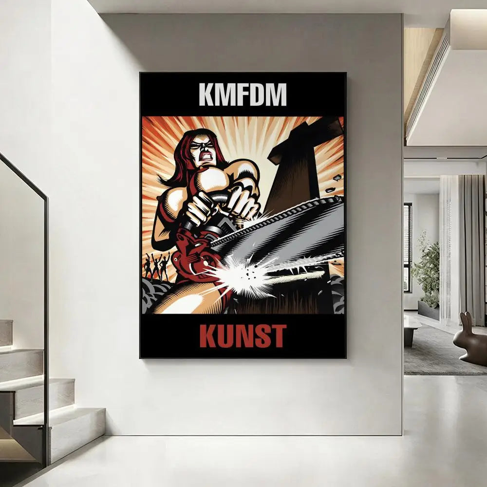KMFDM Band Poster – HD Art Print for Wall Décor | Home & Bar Music Band Poster Axl White1 30X40cmNoframe