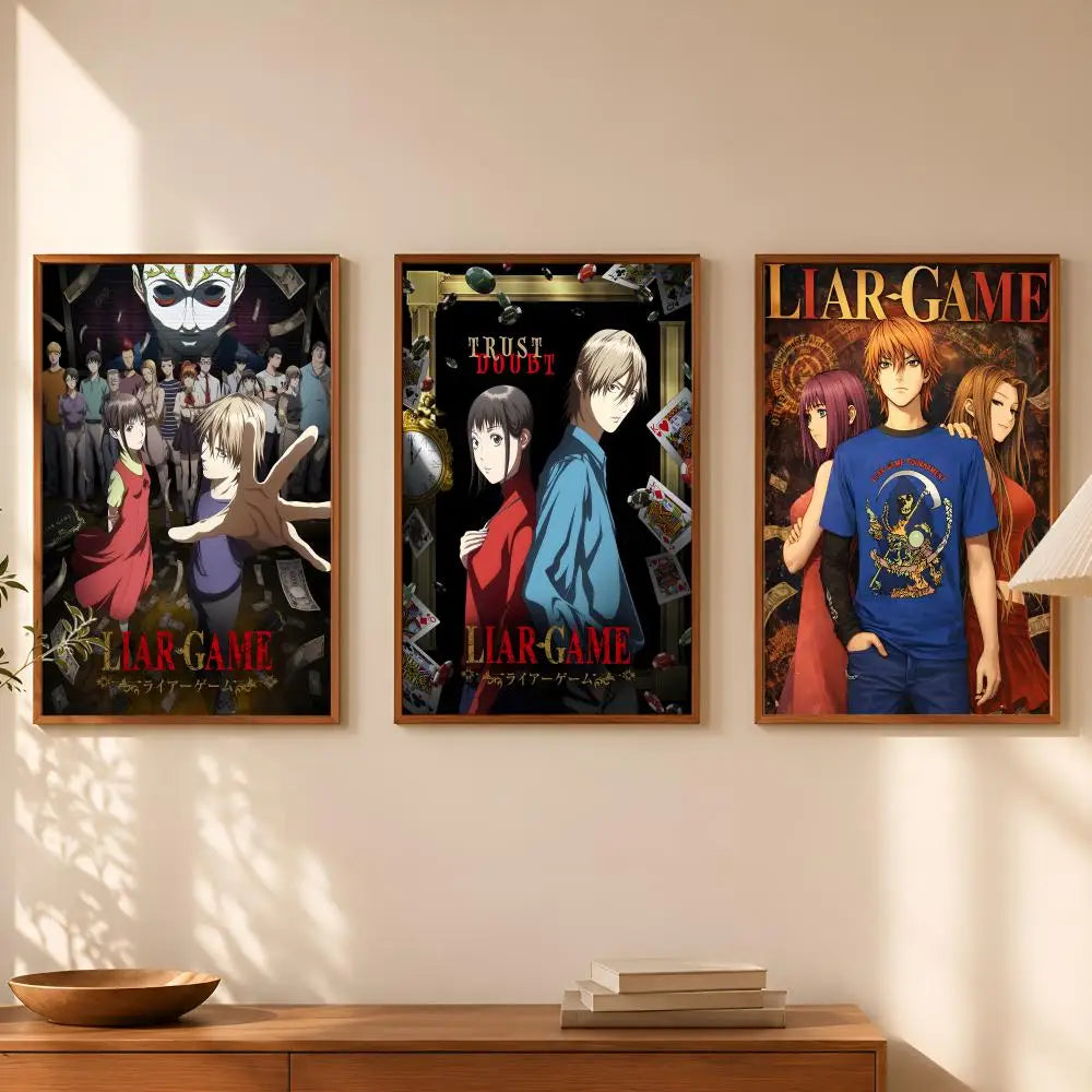Liar Game Poster Self-Stick HD PVC Waterproof Wall Art Decor Wall Art Poster Axl