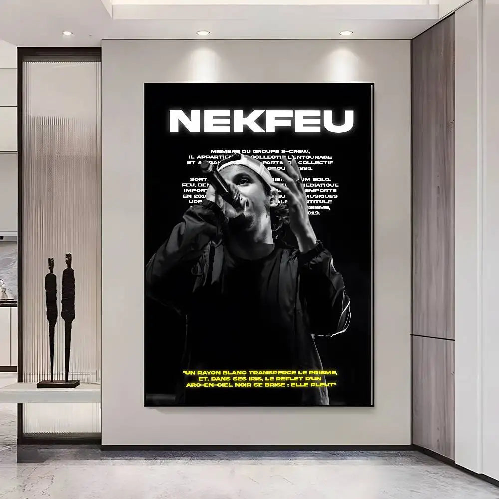 Nekfeu Singer HD Poster – Self-Adhesive Waterproof Wall Art Wall Art Poster Axl z1 15X20cmNoframe