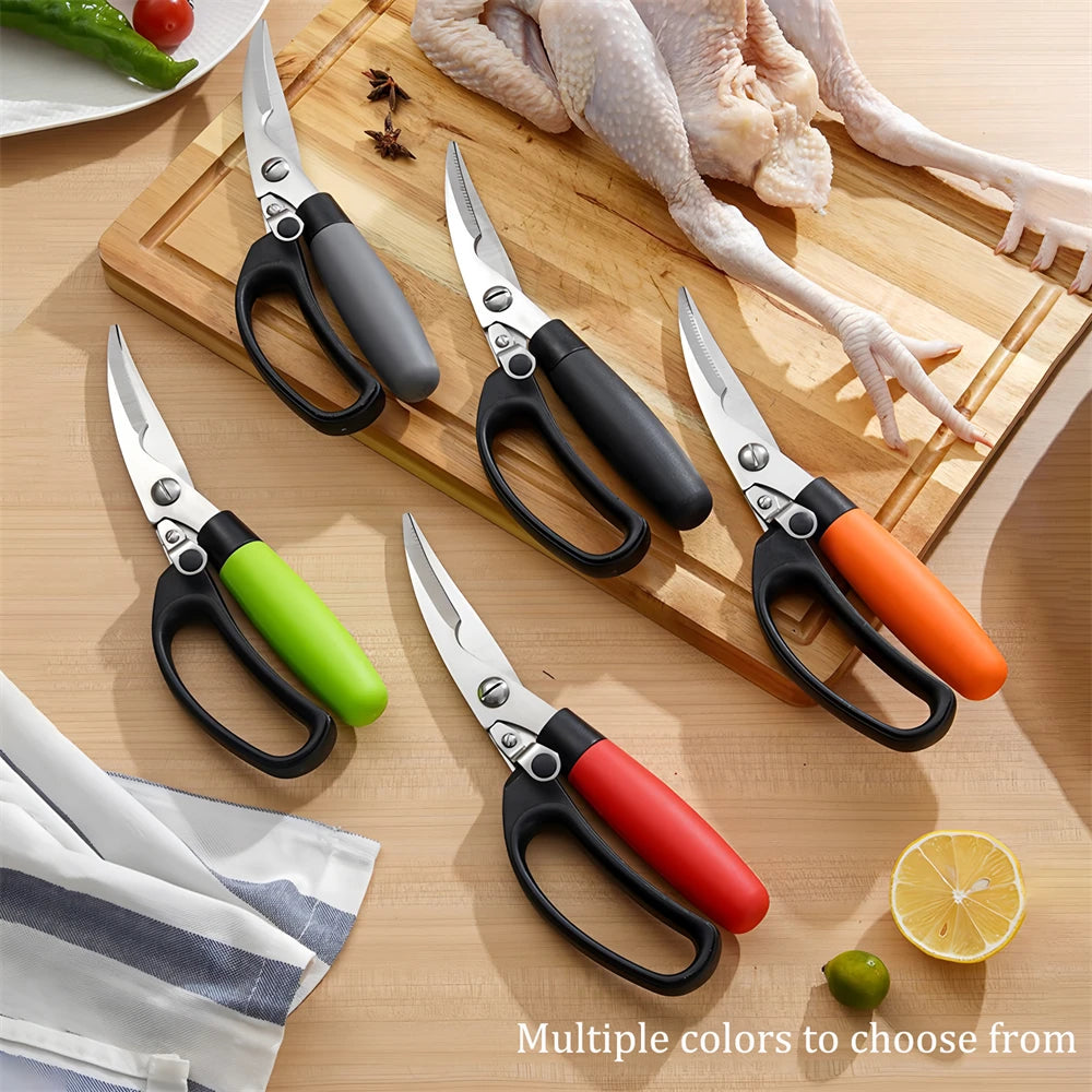 Stainless Steel Kitchen Scissors – BBQ & Food Shears Kitchen Scissors Axl
