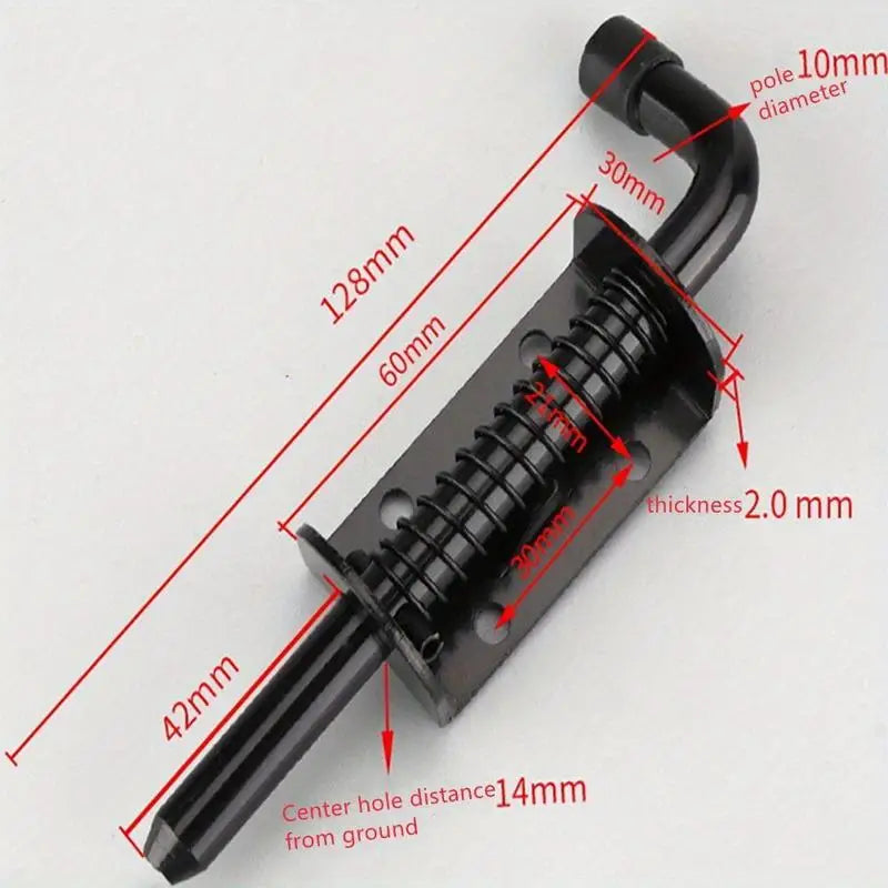 2-Pack Spring Loaded Barrel Bolt Gate Latch – Heavy Duty Lock Door Barrel Bolt Latch Axl