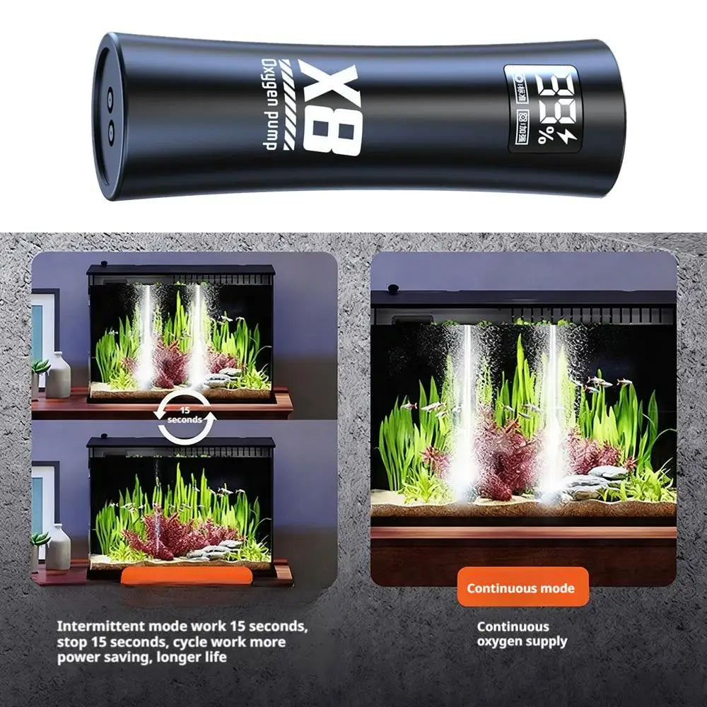 Portable USB Aquarium Air Pump – Silent Mini Oxygenator Aquarium Air Pump Axl