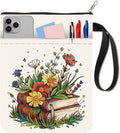 Floral Book Sleeve – Washable Cloth Cover with Zipper Pocket Book Sleeve Cover Axl AECH04-14456
