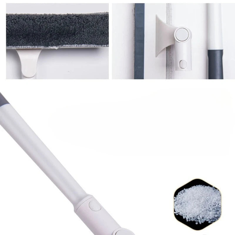 360° Rotating Window Cleaner – Squeegee & Microfiber Glass Wiper Window Cleaning Tool Axl