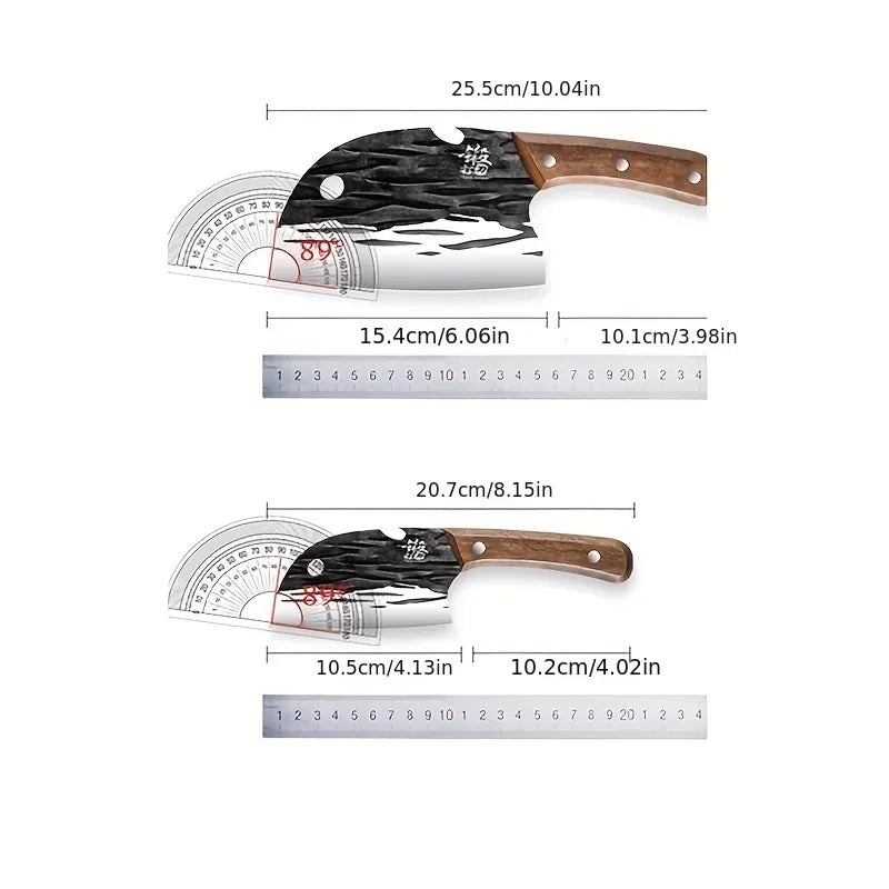 PLYS Chinese Chef's Knife – Stainless Steel Meat Cleaver Kitchen Cleaver Knife Axl