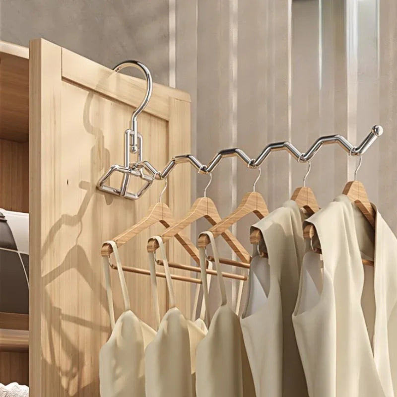 Folding Stainless Steel Travel Clothes Hanger | Portable Drying Folding Clothes Hanger Axl