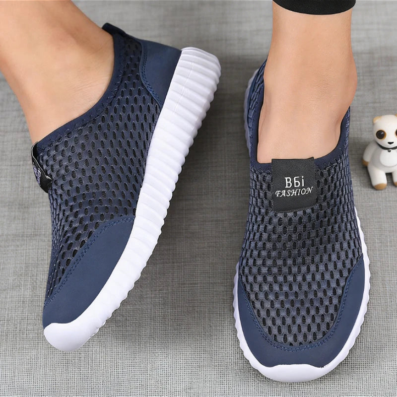 Women's Slip-On Mesh Sneakers – Lightweight Breathable Walking Shoes Women's Mesh Sneakers Axl