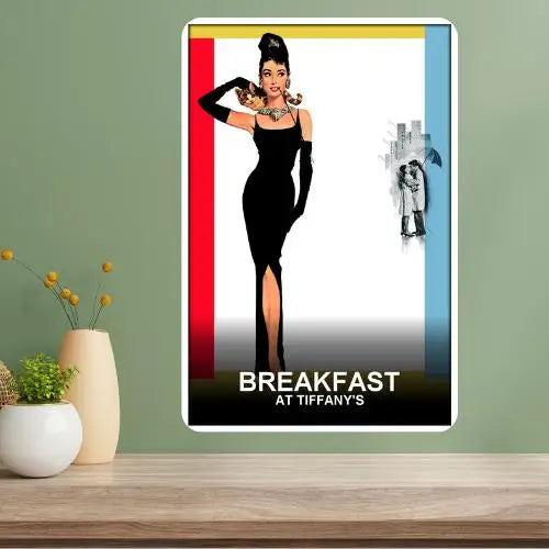 Breakfast at Tiffany's Metal Poster Sign – Vintage Wall Décor Metal Wall Sign Axl aluminum sign aluminum 40x30cm
