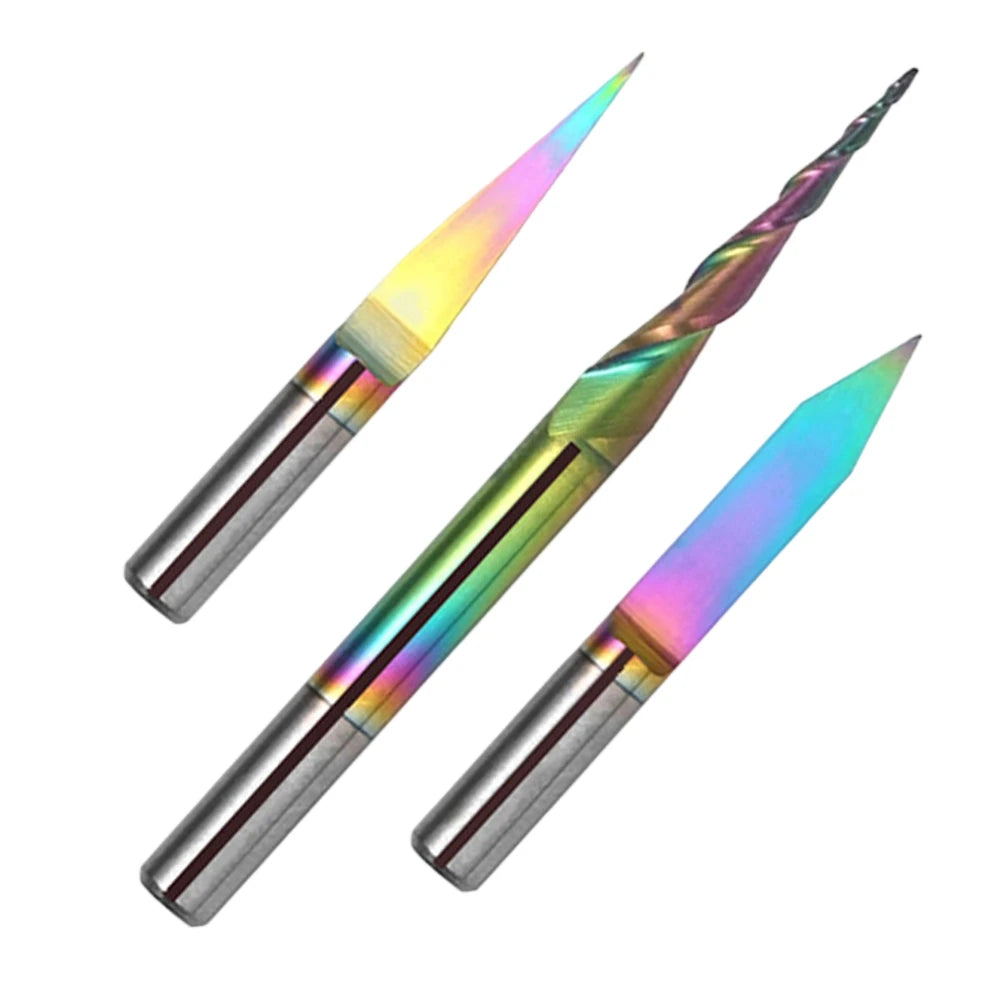 3-Pc Tapered Ball Nose End Mill Set – 1/8 Shank Router Bits Engraving Router Bits Axl