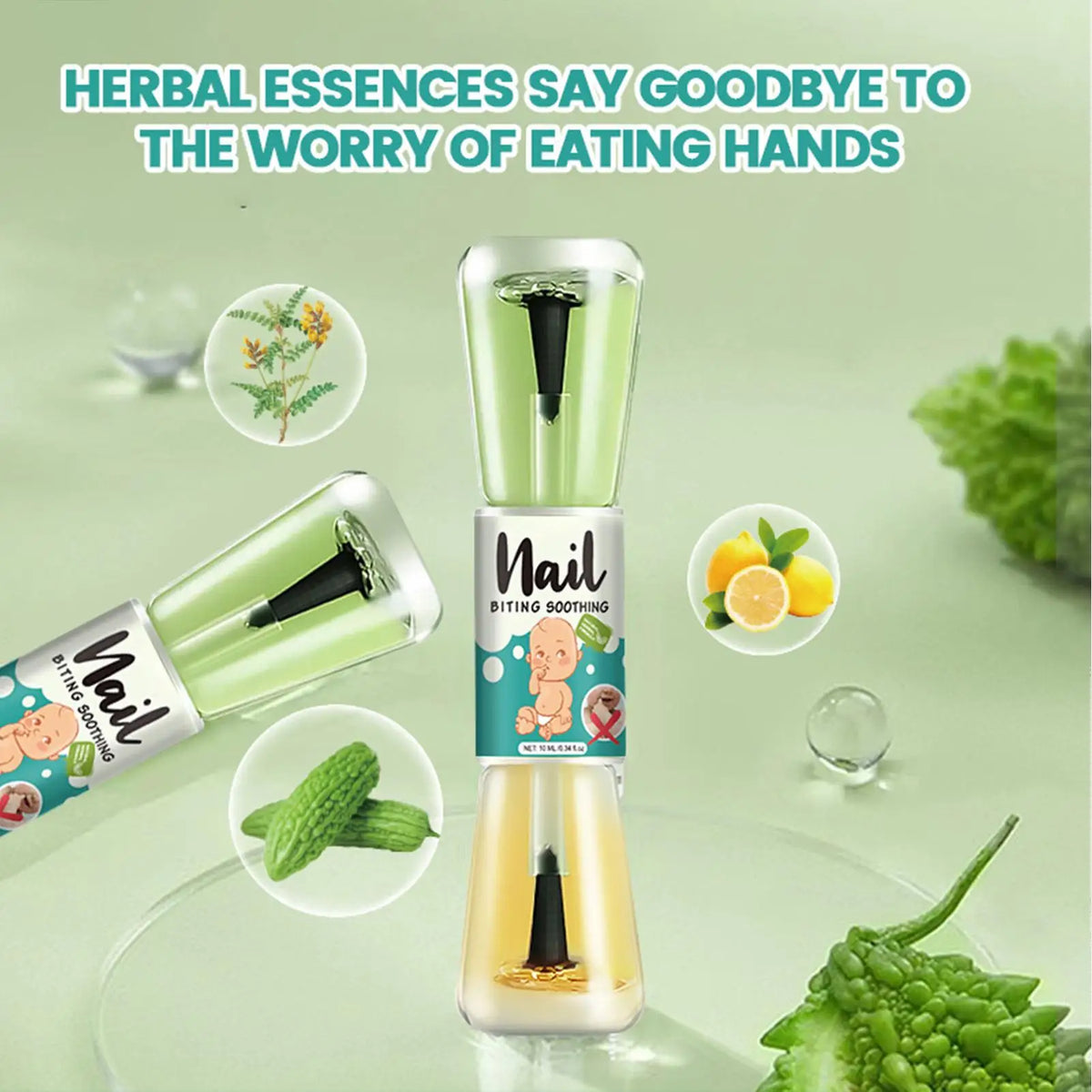 Bitter Nail Biting Polish 10ml – Hydrating Nail Strengthener Nail Biting Polish Axl
