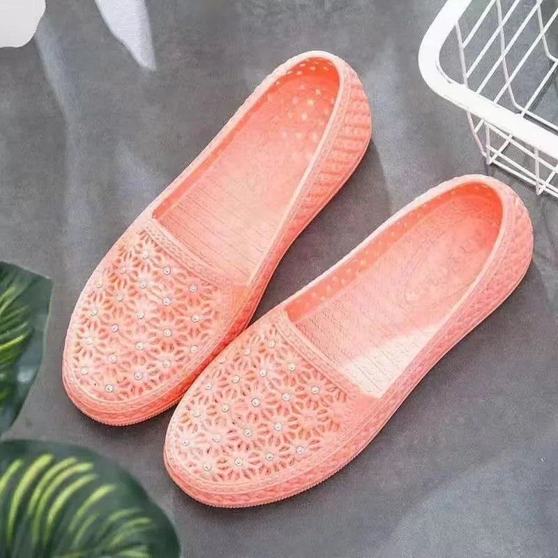 Women's Flat Clip Toe Sandals – PU Leather Beach Flip Flops Women's Flat Sandals Axl Pink 38