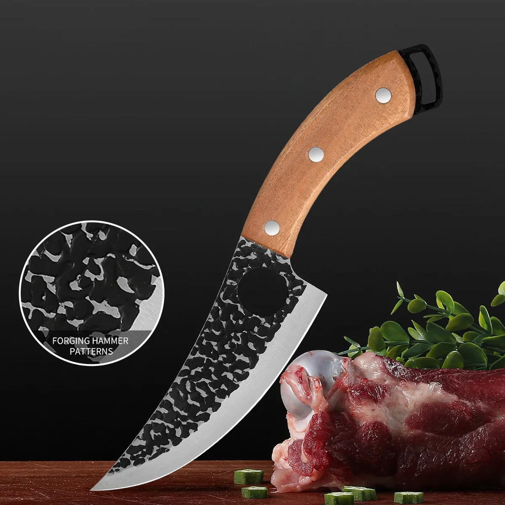 Handmade Forged Chef Knife – Meat Cleaver & Boning Knife Kitchen Chef Knife Axl