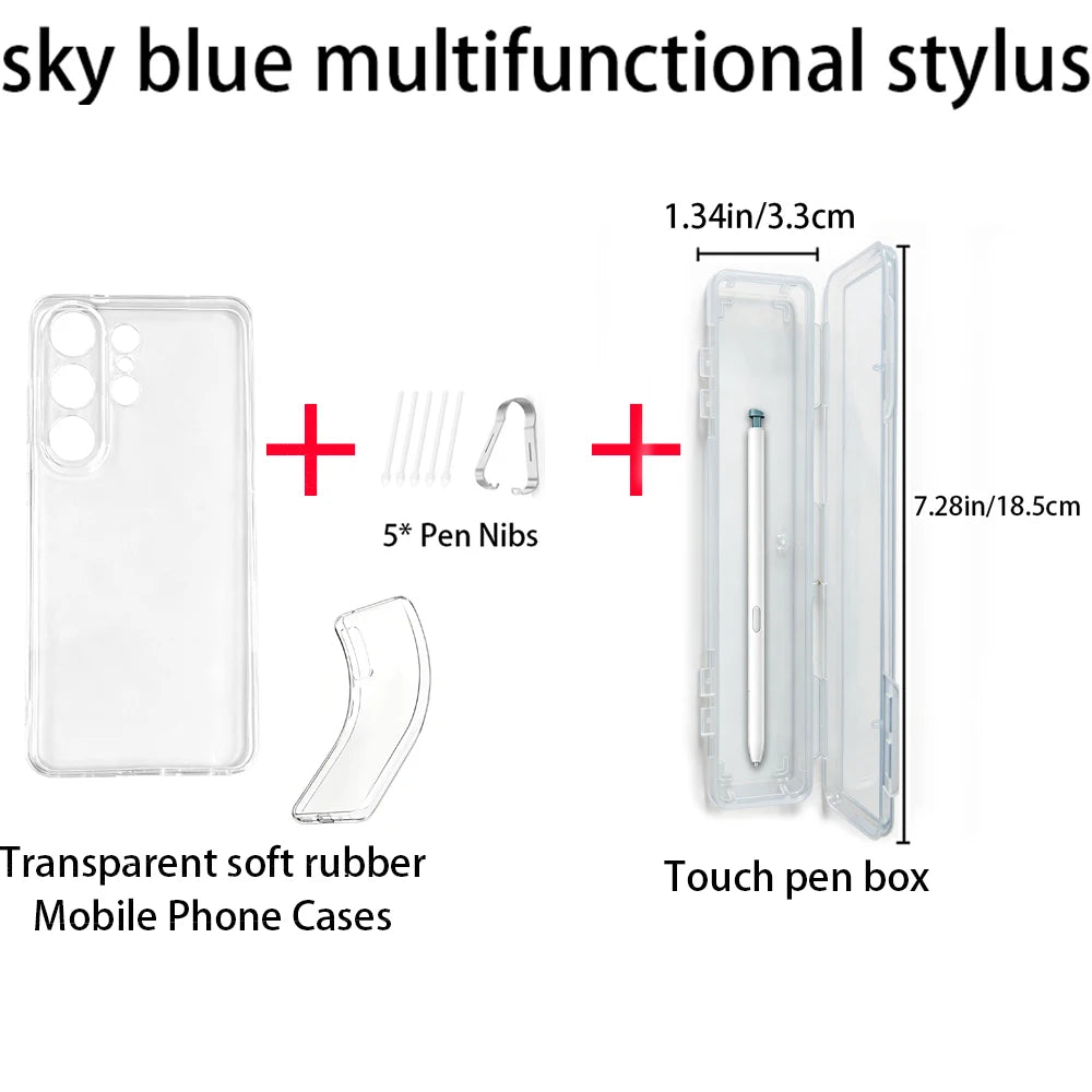 Samsung Galaxy S26 Ultra S Pen + Nibs + Clear Case 3-Piece Kit Phone Accessories Kit Axl Sky blue