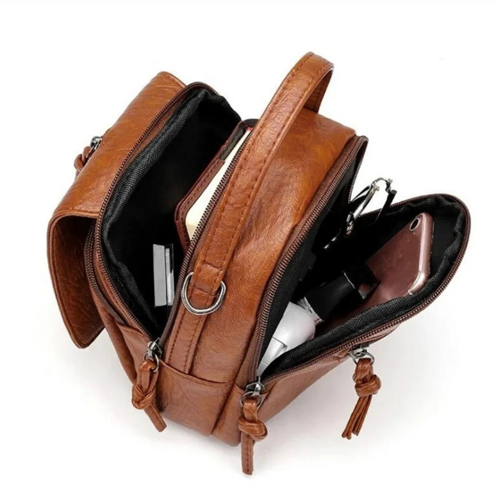 Women's Vintage PU Leather Crossbody Shoulder Bag | Small Purse Crossbody Shoulder Bag Axl