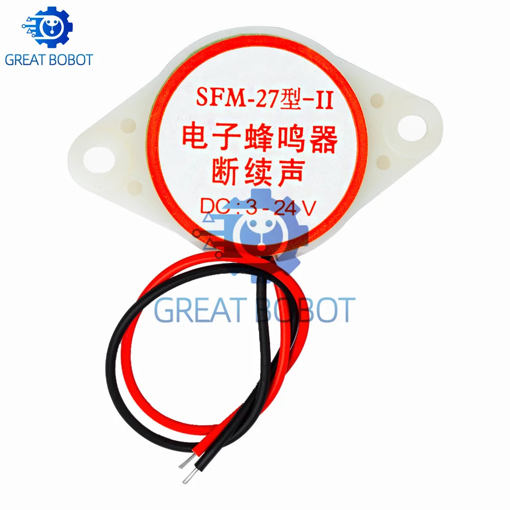 95dB Electronic Buzzer 3–24V SFM-27 | Arduino Alarm Beeper Electronic Buzzer Axl