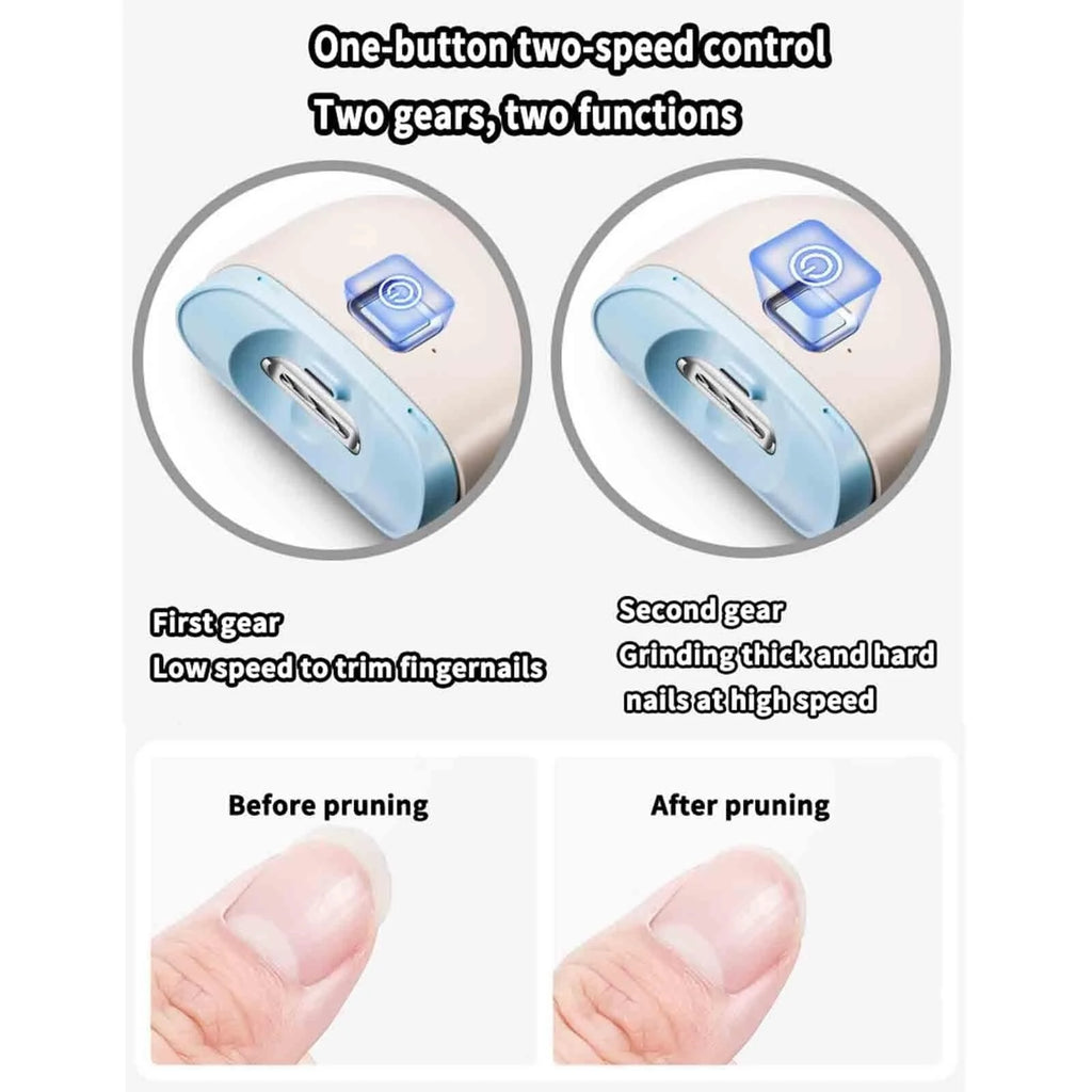 Electric Nail Clipper with LED Light – Auto Grinder & Trimmer Electric Nail Trimmer Axl