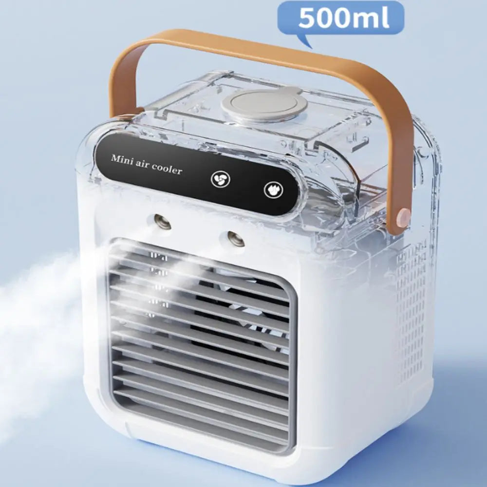 Desktop Bladeless Spray Fan – USB Rechargeable Humidifying Cooler Desktop Spray Fan Axl