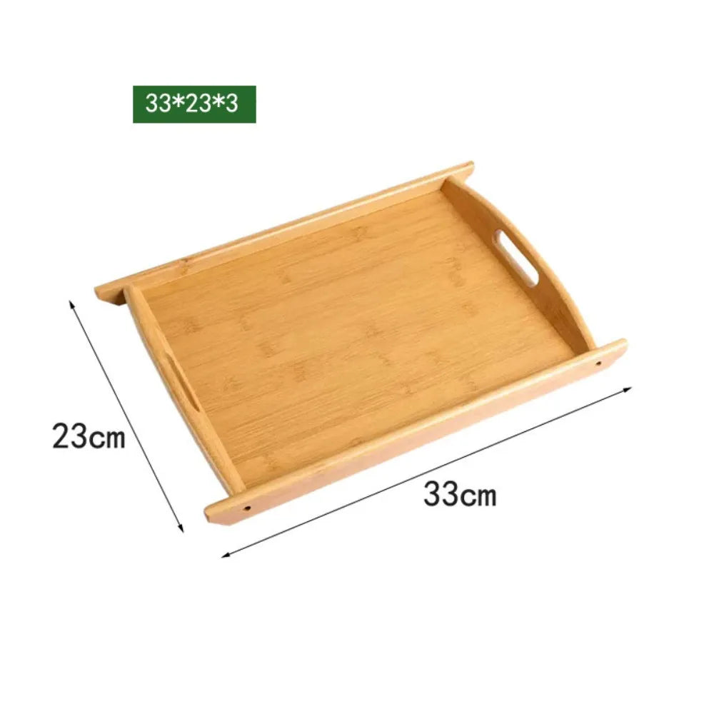 Retro Bamboo Storage Tray Organizer – Coffee Table & Tea Tray Bamboo Serving Tray Axl 33-23-3cm