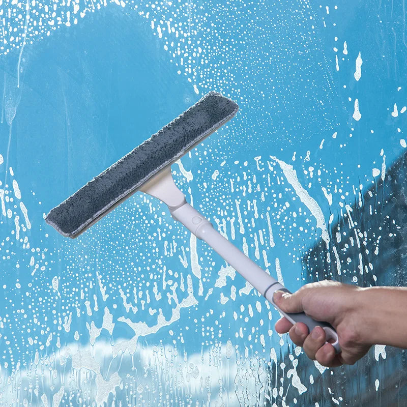 360° Rotating Window Cleaner – Squeegee & Microfiber Glass Wiper Window Cleaning Tool Axl