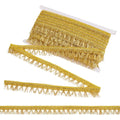 Gold Fringe Tassel Lace Ribbon 15 Yards – 27mm Polyester Trim Tassel Lace Ribbon Axl AECH04-18089