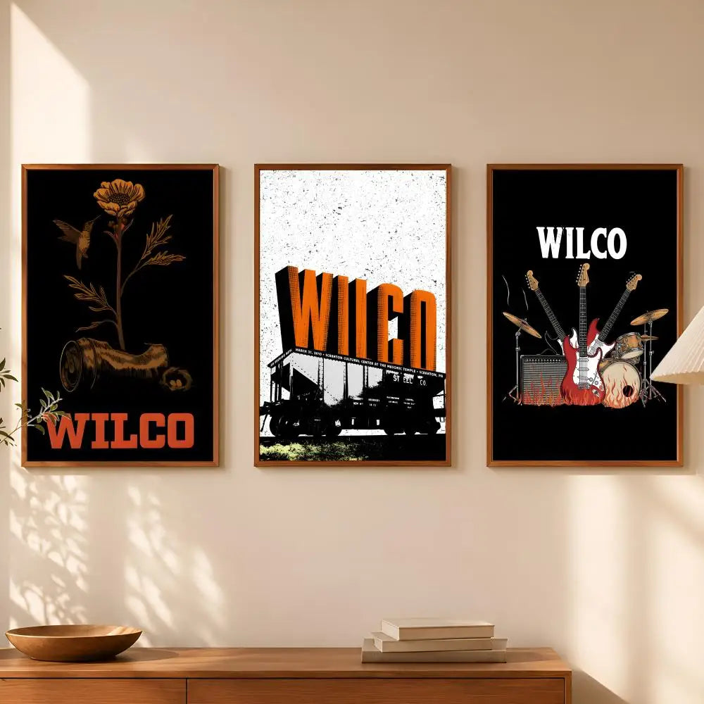 Wilco Band Self-Stick HD PVC Wall Poster | Waterproof Decor Wall Art Poster Axl