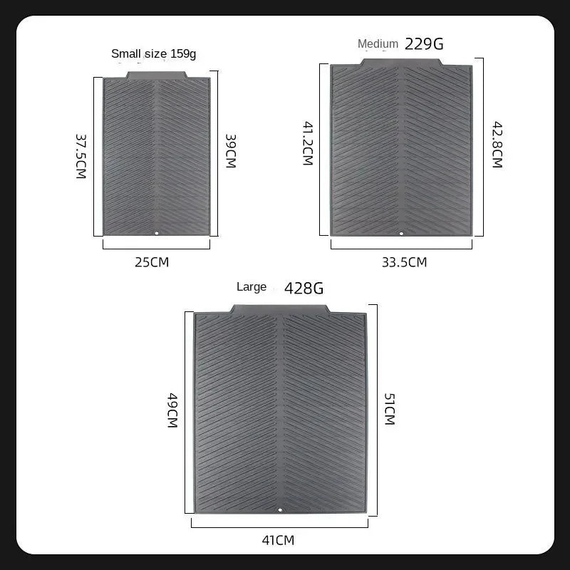 Silicone Dish Drying Mat – Non-Slip Heat-Resistant Drain Pad Kitchen Drying Mat Axl
