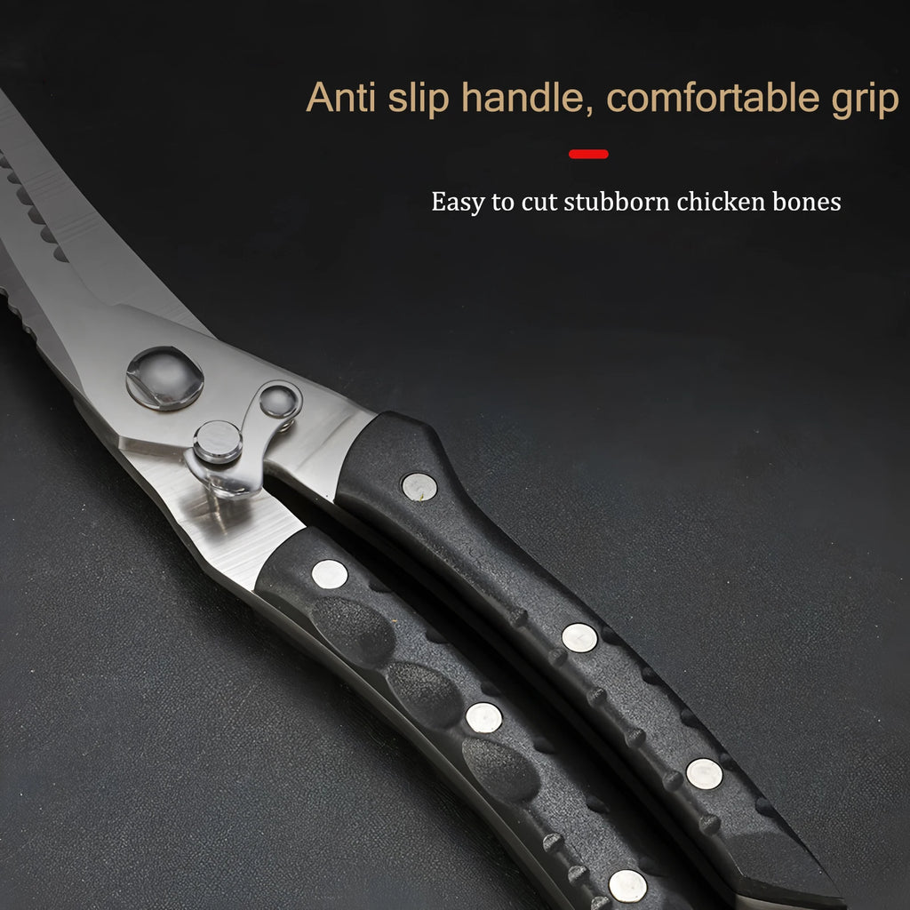Stainless Steel Kitchen Scissors – BBQ, Meat & Food Shears Kitchen Scissors Axl