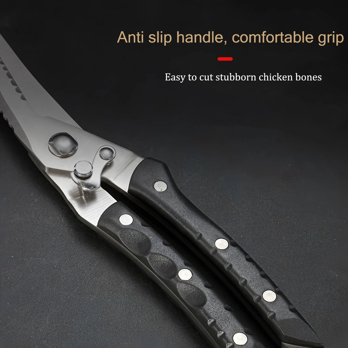 Stainless Steel Kitchen Scissors – BBQ, Meat & Food Shears Kitchen Scissors Axl
