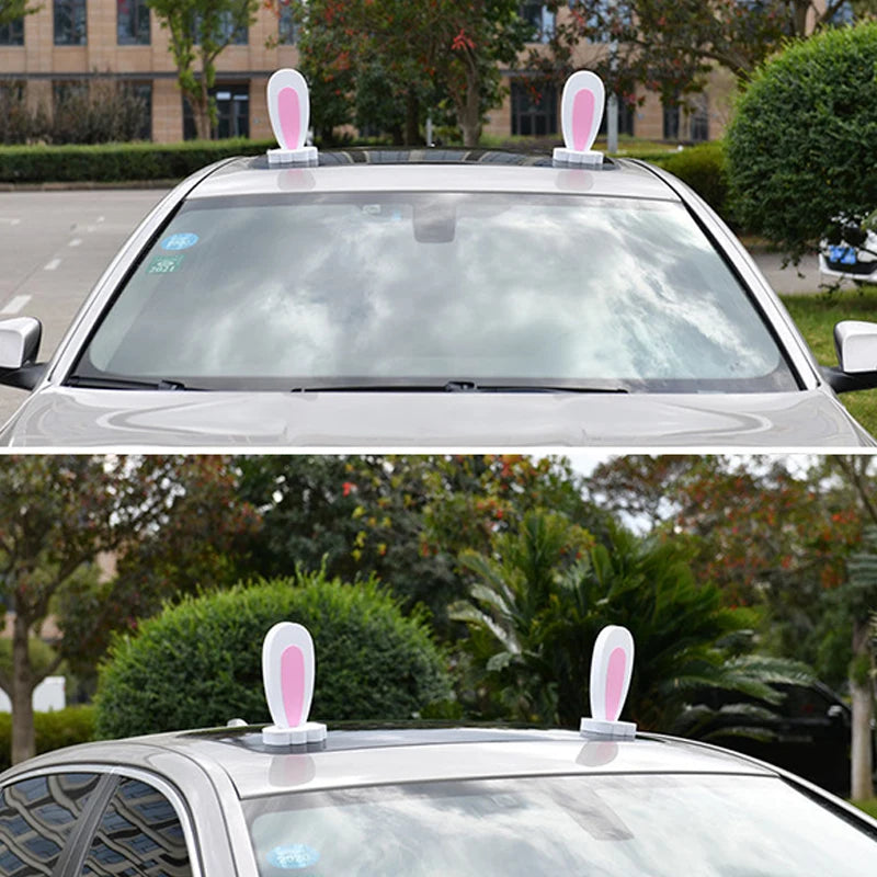 Cute Car Roof Ear Decorations – Rabbit & Cat Ears 2-Pack Car Roof Ornament Axl