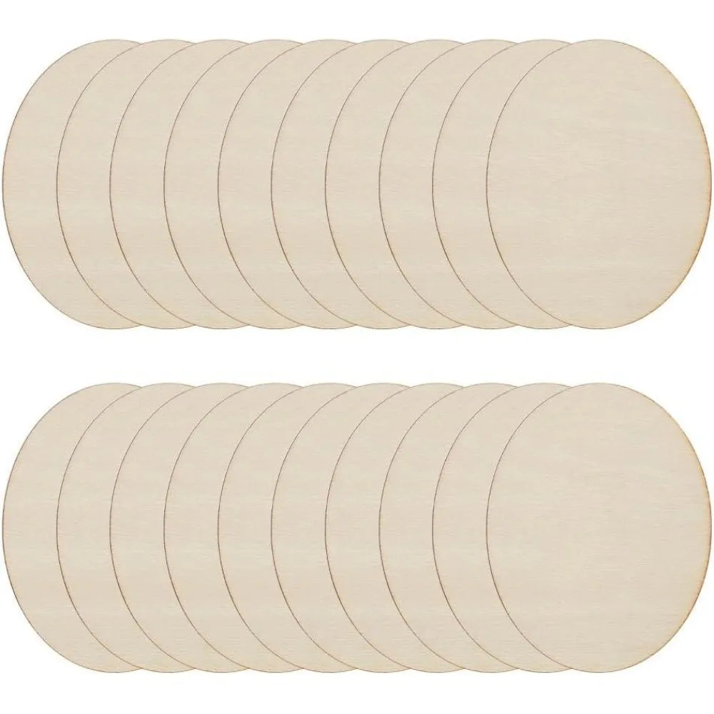 40 Pcs Unfinished Wood Oval Cutouts 2.75x2" | DIY Craft Blanks Wood Craft Blanks Axl AECH04-18773