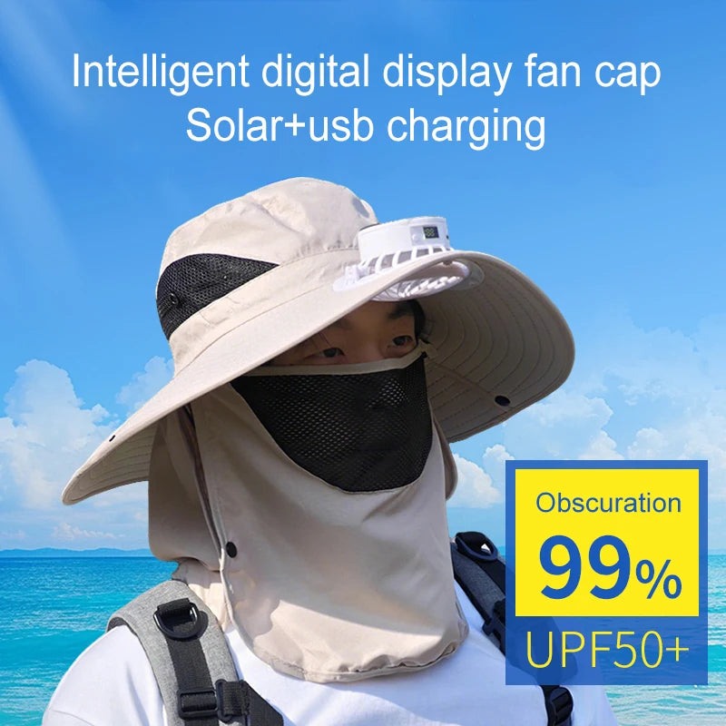 Solar Fan Cap – UV Sun Hat for Camping, Fishing & Hiking Solar Fan Hat Axl