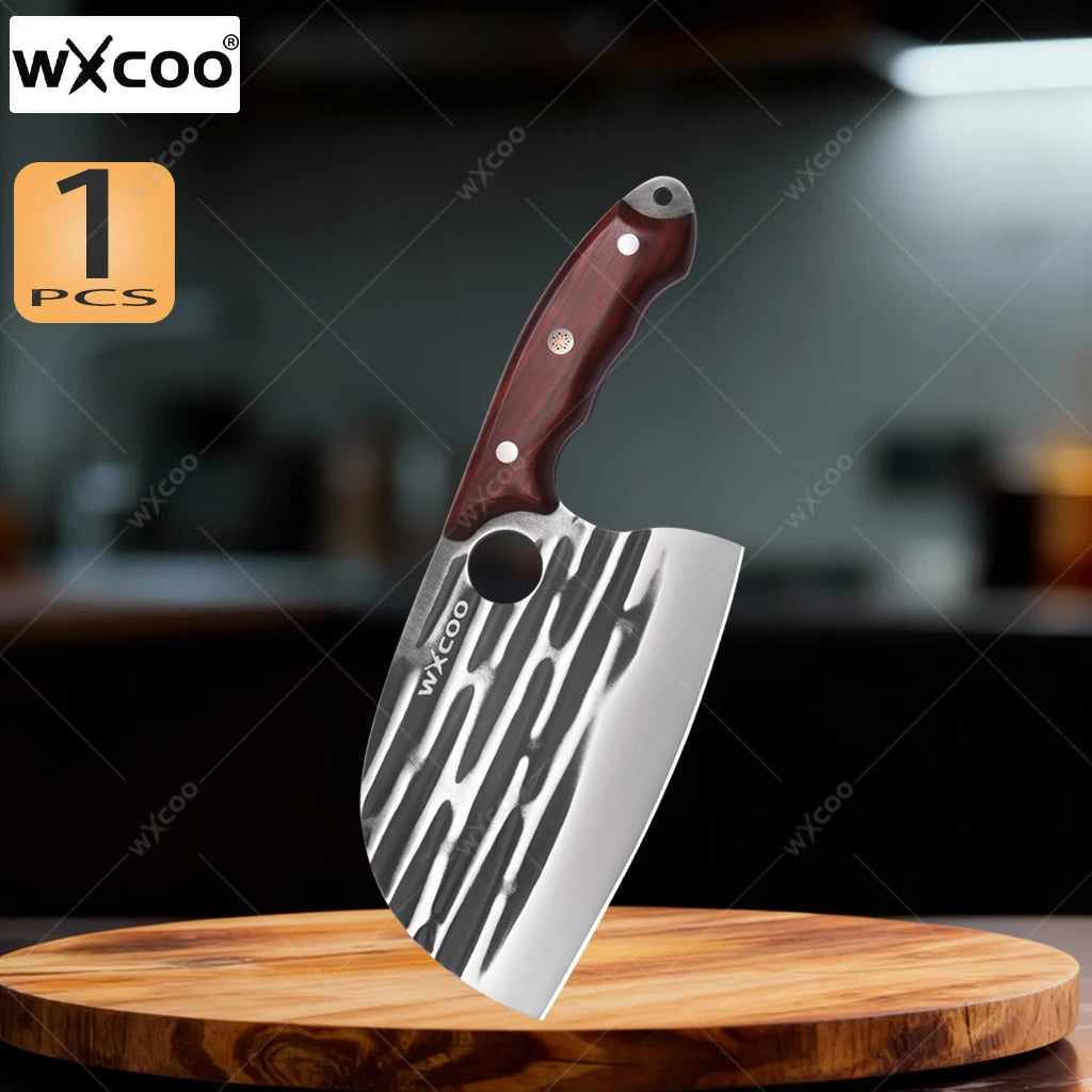 WXCOO Forged Chef's Knife Set – 5Cr15MOV Stainless Steel Kitchen Knife Set Axl Knife B