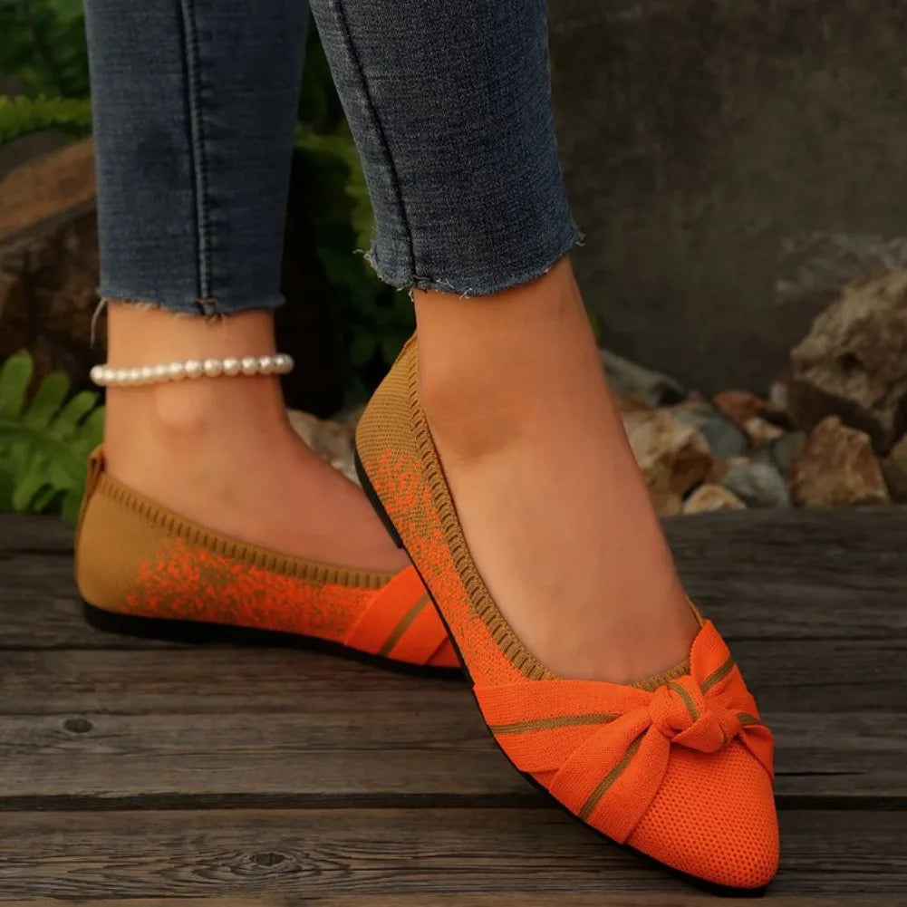 VKJF Women's Retro Slip-On Flats | Soft Fabric, Plus Size EU33–45 Women's Flat Shoes Axl