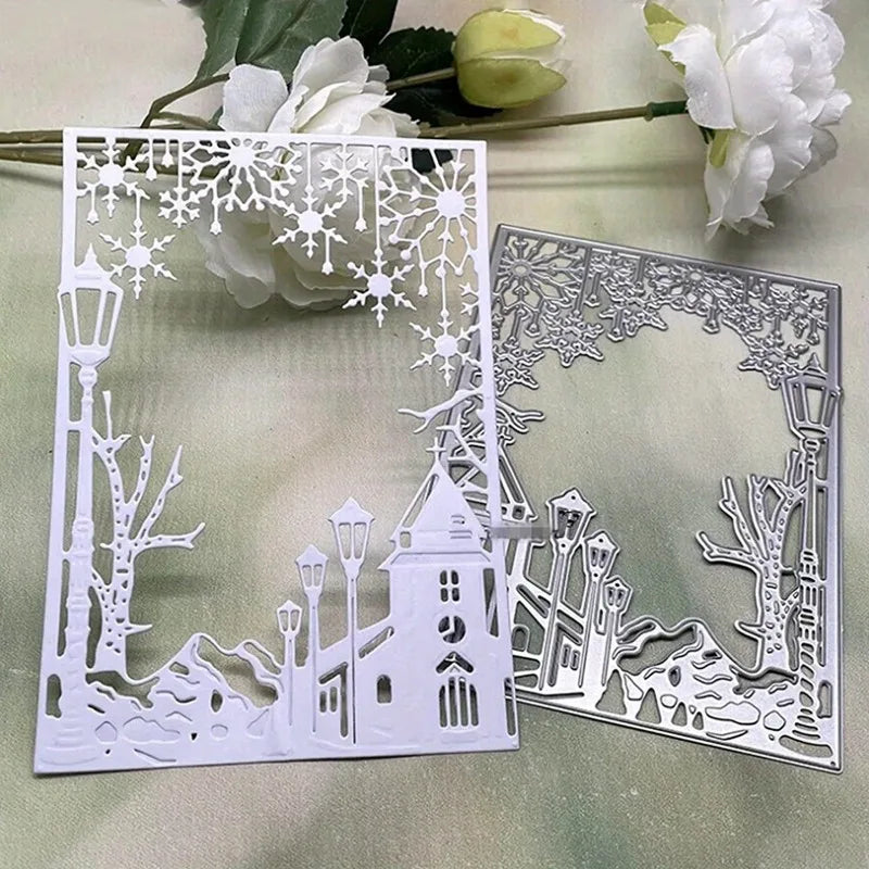 Snowy Village Metal Die Cut – Card Embossing & Scrapbooking Metal Die Cut Axl