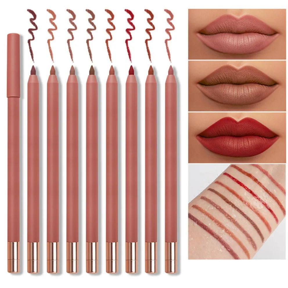 Vegan Matte Nude Lip Liner – Waterproof Long-Lasting Pencil Lip Liner Pencil Axl
