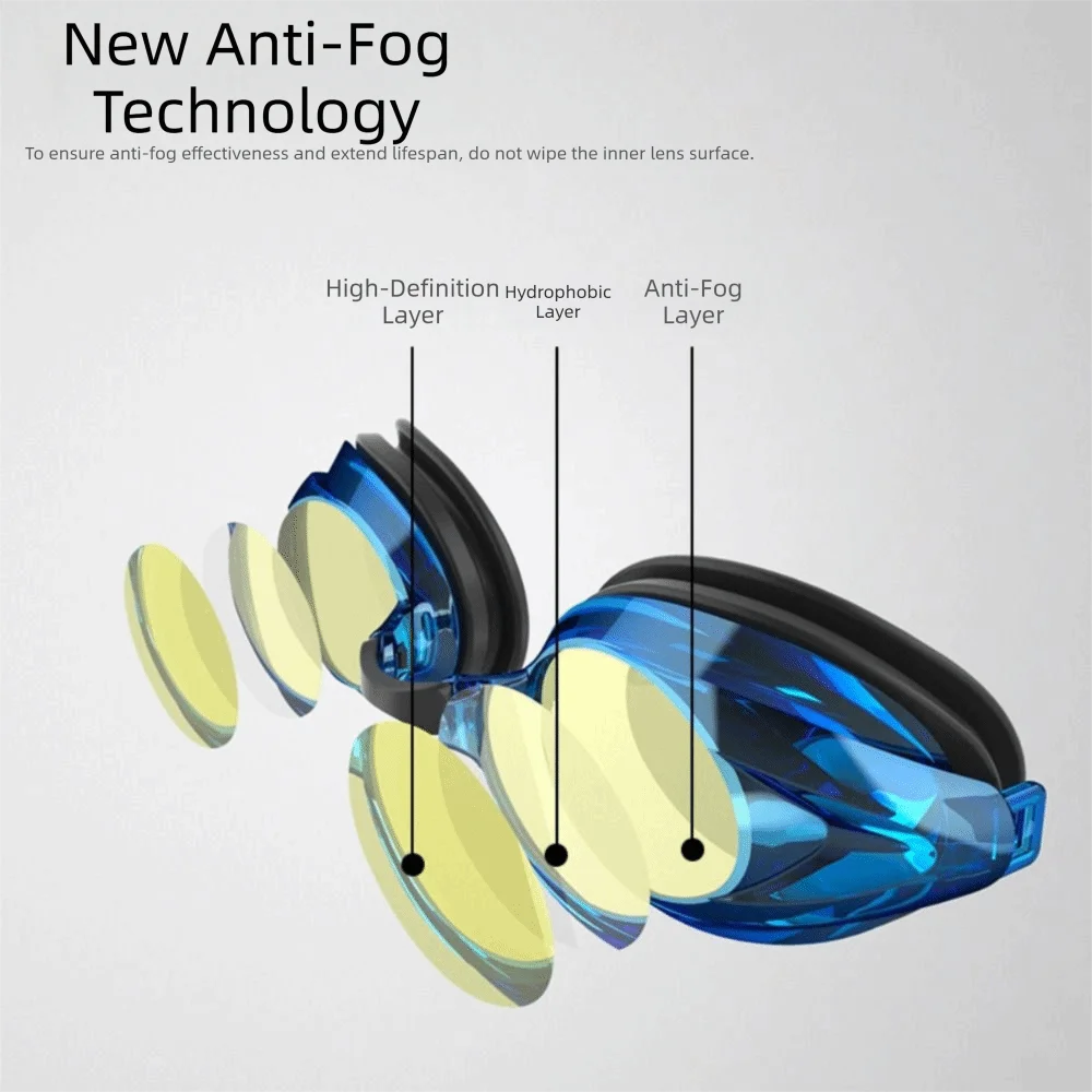 Electroplated Anti-Fog Swim Goggles | Adjustable Adult Eyewear Swim Goggles Axl
