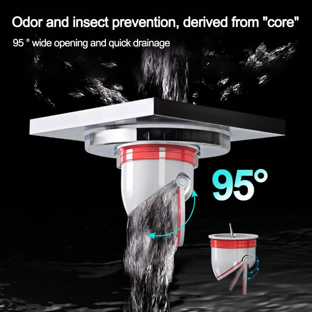 Anti-Odor Floor Drain Plug – One-Way Valve Shower Stopper Floor Drain Plug Axl
