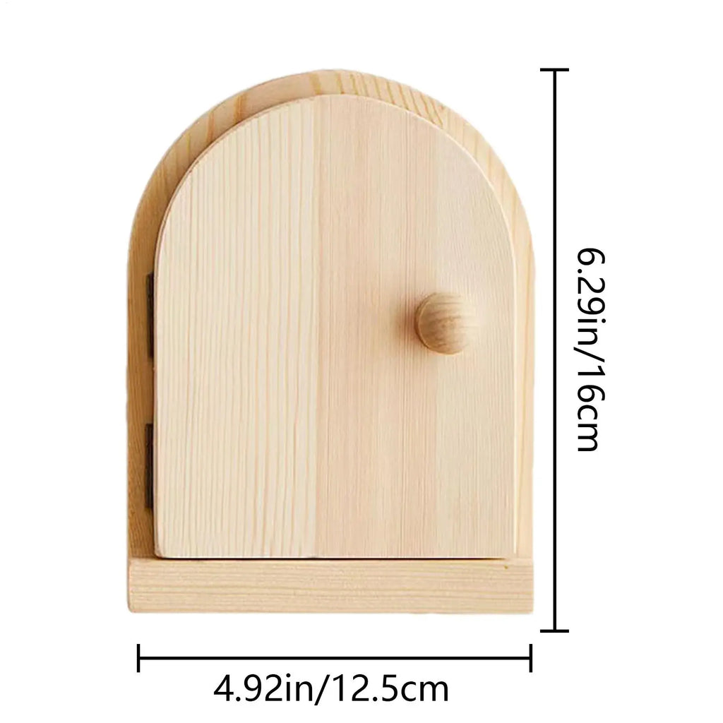 Fairy Door Wooden Wall Outlet Cover – Decorative Socket Frame Wall Socket Cover Axl